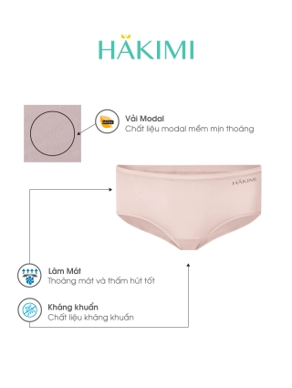 Quần lót nữ kháng khuẩn HAKIMI dáng classic brief QL230153