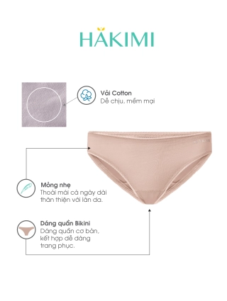 Quần lót nữ HAKIMI chất liệu cotton co giãn thấm hút QL245007